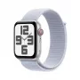 Smartwatch Apple Watch SE GPS + Cellular 44mm Case in alluminio Argento Blue Cloud Sport Loop