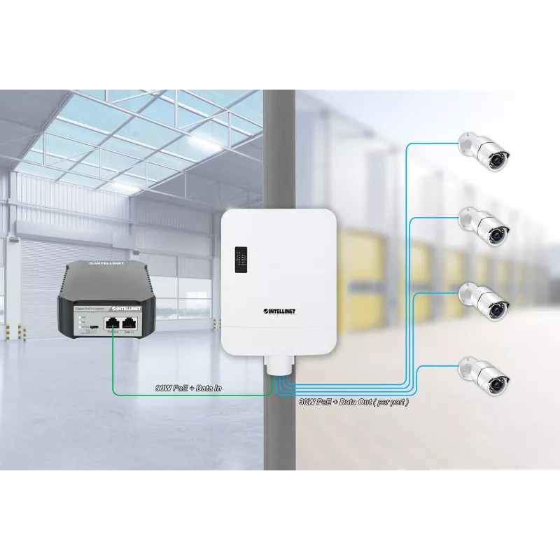 Switch di rete Intellinet 509220 Gigabit Ethernet 5 Porte PoE