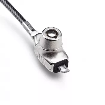 StarTech.com Lucchetto sottile compatibile slot Noble Wedge®, cavo di sicurezza 1,5 m, protezione antifurto da tavolo per laptop/notebook, cavo in acciaio taglia-resistente, lucchetto a chiave