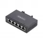 StarTech.com I51G-ETHERNET-SWITCH switch Gigabit Ethernet industriale non gestito a 5 porte, 10/100/1000, guida DIN/montaggio a parete, IP30, da -40 a 75 °C (-40–167 °F), DC, TAA