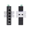 StarTech.com I51G-ETHERNET-SWITCH switch Gigabit Ethernet industriale non gestito a 5 porte, 10/100/1000, guida DIN/montaggio a parete, IP30, da -40 a 75 °C (-40–167 °F), DC, TAA