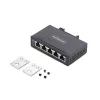 StarTech.com I51G-ETHERNET-SWITCH switch Gigabit Ethernet industriale non gestito a 5 porte, 10/100/1000, guida DIN/montaggio a parete, IP30, da -40 a 75 °C (-40–167 °F), DC, TAA