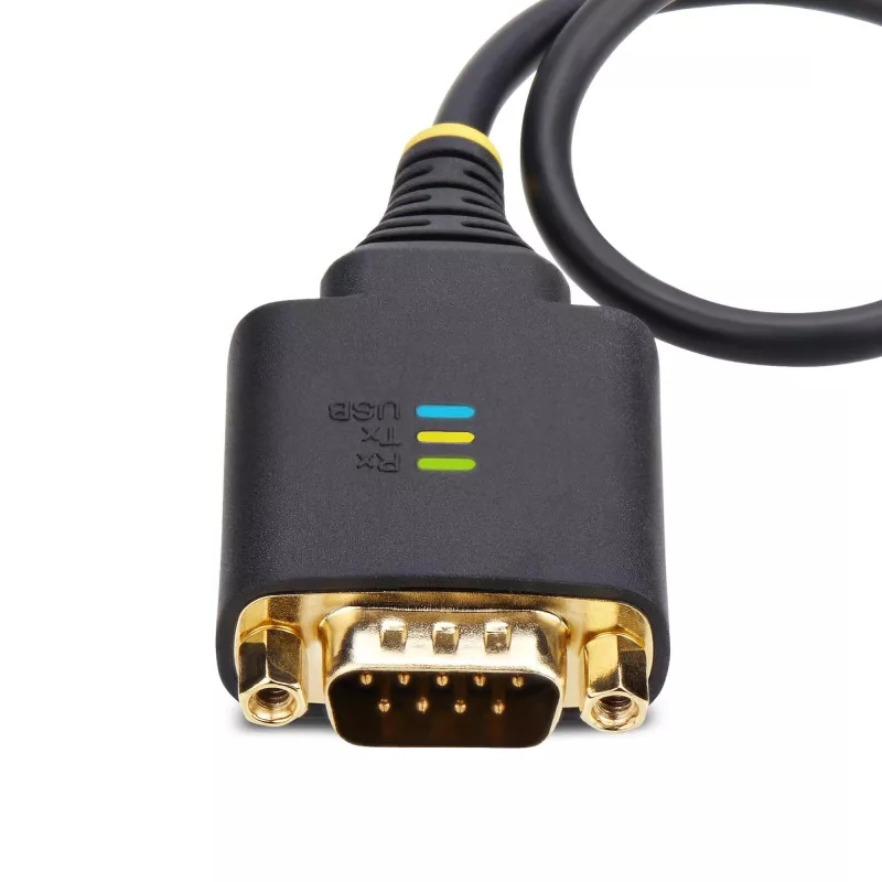 StarTech.com cavo adattatore USB-seriale 1ft (30cm), ritenzione COM, dadi/viti sostituibili, USB-A a DB9 RS232, IC FTDI, protezione ESD, Windows/macOS/Linux