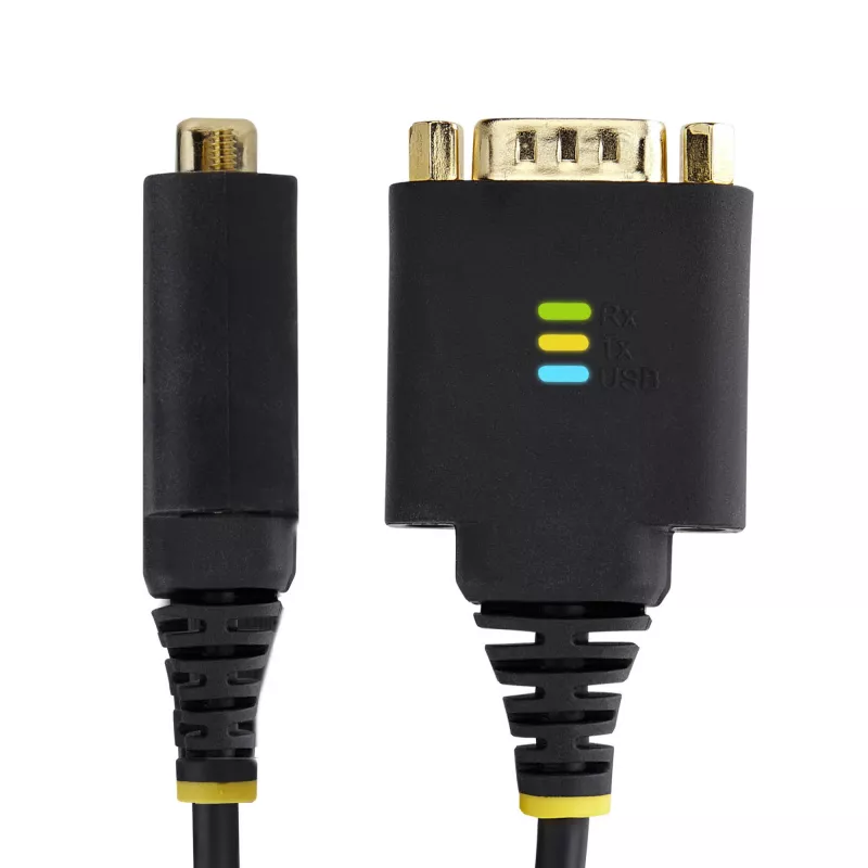 StarTech.com cavo adattatore USB-seriale 1ft (30cm), ritenzione COM, dadi/viti sostituibili, USB-A a DB9 RS232, IC FTDI, protezione ESD, Windows/macOS/Linux