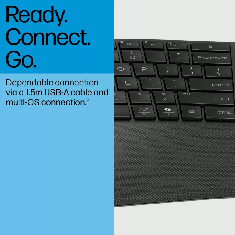 HP 485 Comfort tastiera con filo full-size USB a membrana con poggiapolsi