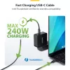 Cavo StarTech.com Thunderbolt 5 da 1,5ft (50cm), 80Gbit/s/fino a 120Gbit/s, 240W PD, 8K 60Hz, cavo Thunderbolt certificato - compatibile con Thunderbolt 4/USB4/USB-C