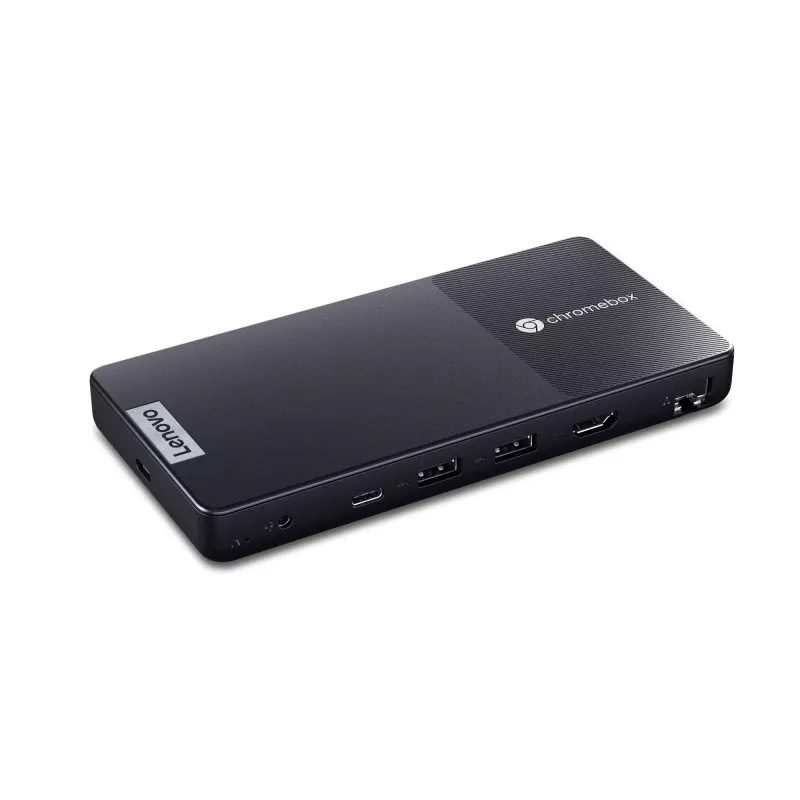 Mini-PC Lenovo Chromebox Micro — Intel Celeron N4500, 1,1–2,8 GHz, 8 GB LPDDR4x, 32 GB eMMC, ChromeOS, nero