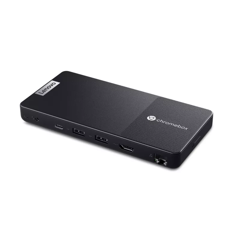 Mini-PC Lenovo Chromebox Micro — Intel Celeron N4500, 1,1–2,8 GHz, 8 GB LPDDR4x, 32 GB eMMC, ChromeOS, nero
