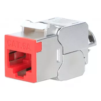 Cavo di rete Intellinet 791311 modulo keystone piatto rosso RJ-45