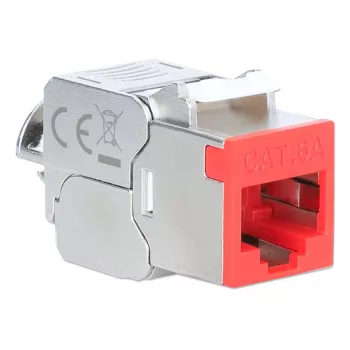 Cavo di rete Intellinet 791311 modulo keystone piatto rosso RJ-45
