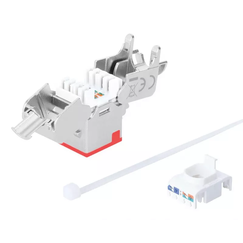 Cavo di rete Intellinet 791311 modulo keystone piatto rosso RJ-45