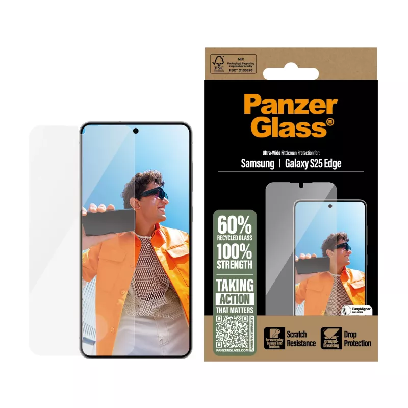 PanzerGlass® protezione display Samsung S25 Edge | Ultra-Wide Fit
