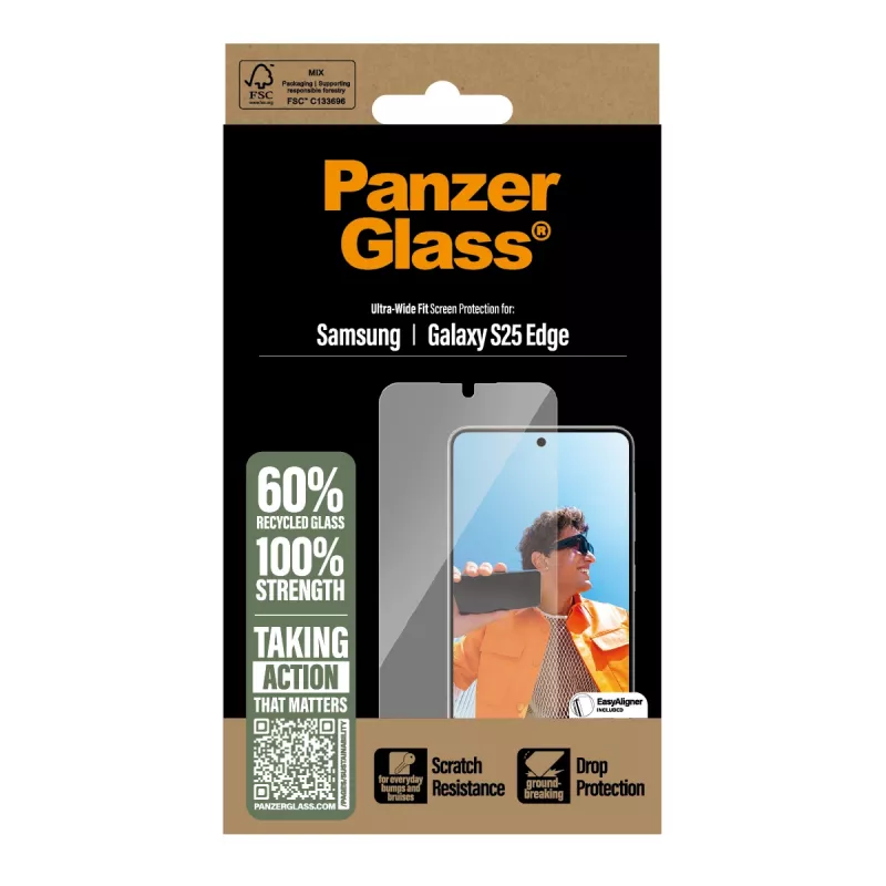 PanzerGlass® protezione display Samsung S25 Edge | Ultra-Wide Fit