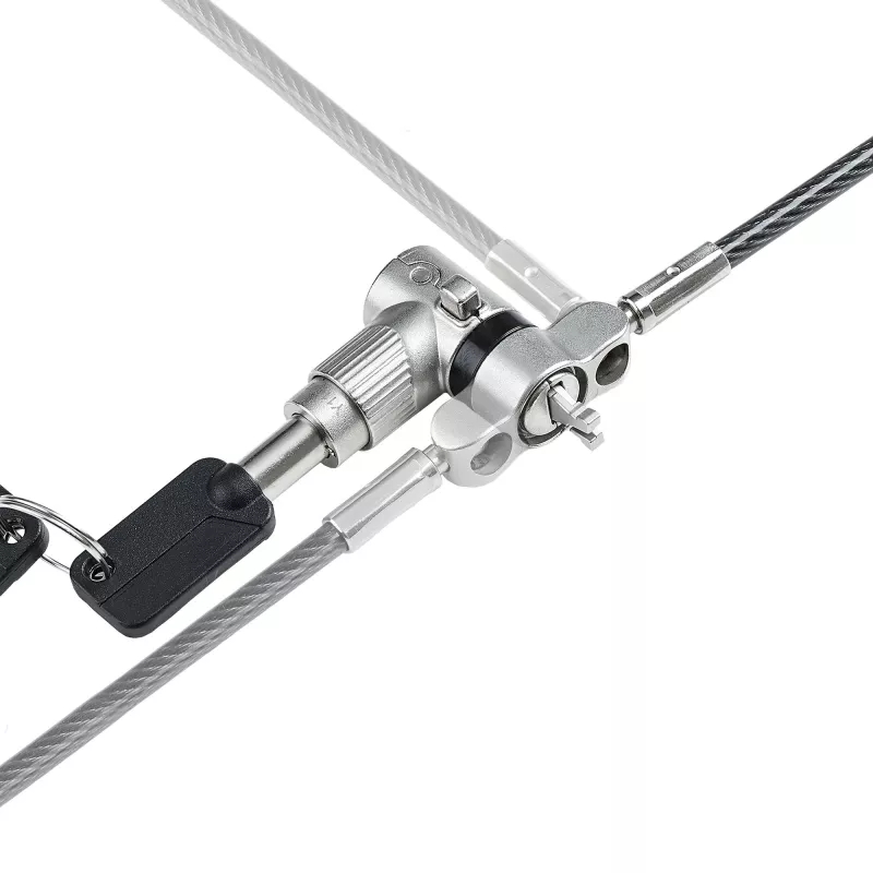StarTech.com lucchetto universale per laptop 2 m, cavo di sicurezza per notebook compatibile con Noble Wedge/Nano/K-Slot, cavo di chiusura con chiave, antifurto, cavo in acciaio al carbonio resistente al taglio