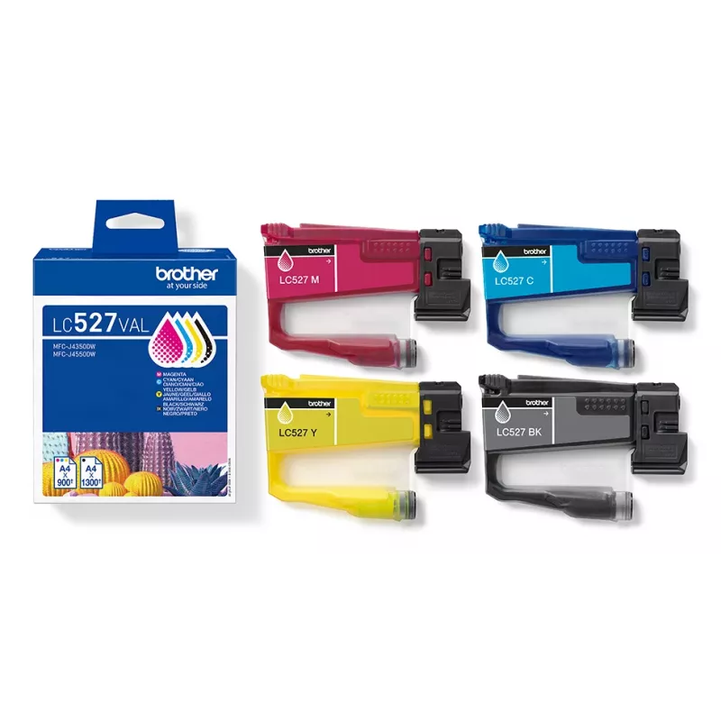 Confezione di cartucce d'inchiostro Brother LC527VAL CMYK – 1×1300, 3×900 pagine