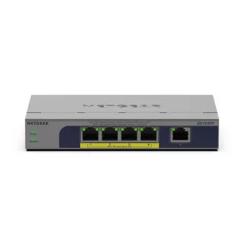 NETGEAR GS105PP Gigabit Ethernet (10/100/1000) unmanaged Power over Ethernet (PoE) desktop/parete grigio
