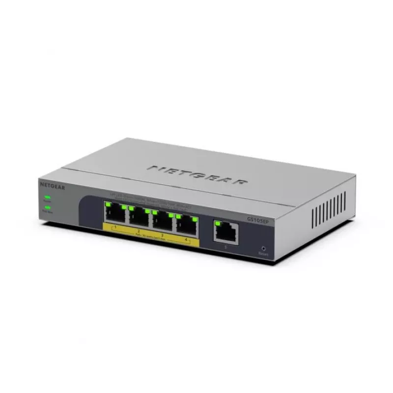 NETGEAR GS105EP Gigabit Ethernet (10/100/1000) unmanaged Power over Ethernet (PoE) grigio