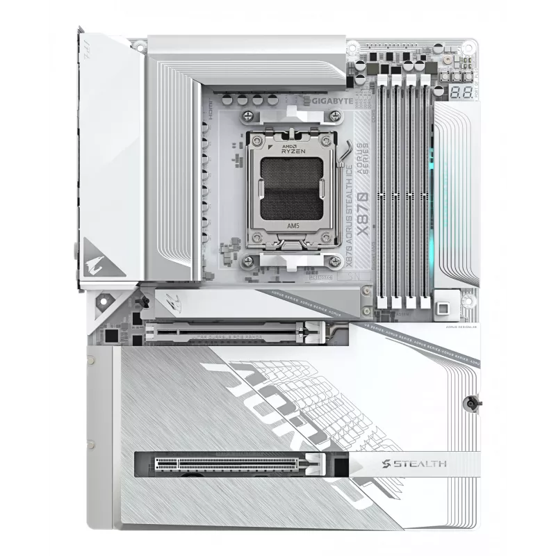 Scheda madre GIGABYTE X870 AORUS STEALTH ICE, AMD AM5, ATX