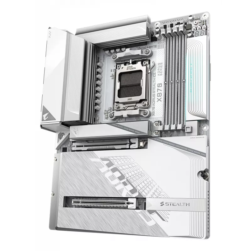 Scheda madre GIGABYTE X870 AORUS STEALTH ICE, AMD AM5, ATX