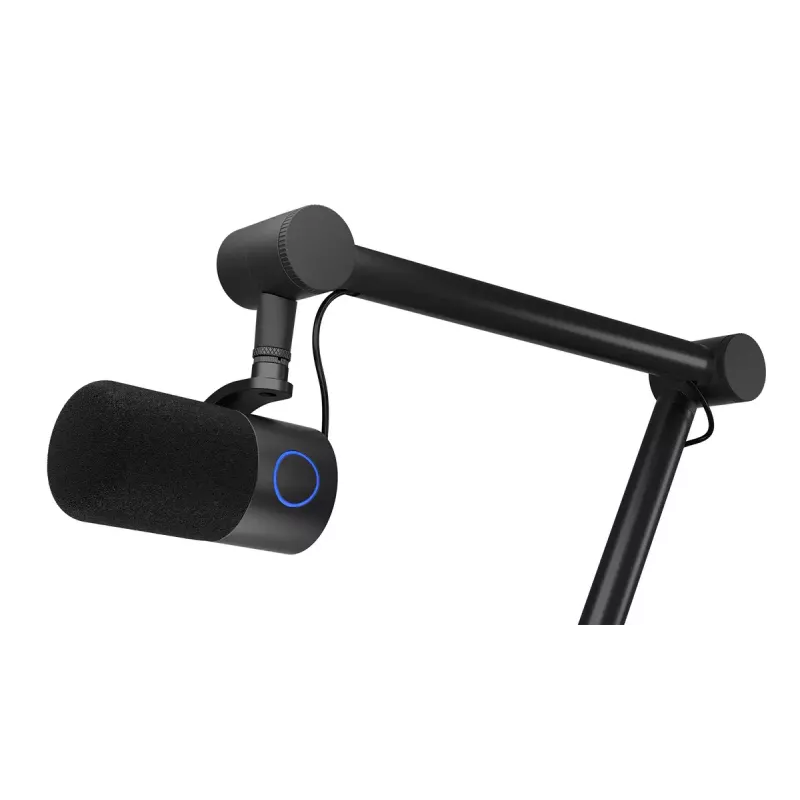 Microfono per PC ENDORFY Solum Studio — USB cablato, 24-Bit/96 kHz, 20–20000 Hz, supporto da tavolo regolabile, controlli touch, uscita cuffie, nero