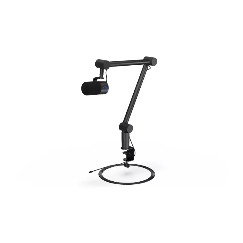 Microfono per PC ENDORFY Solum Studio — USB cablato, 24-Bit/96 kHz, 20–20000 Hz, supporto da tavolo regolabile, controlli touch, uscita cuffie, nero