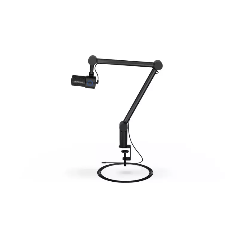 Microfono per PC ENDORFY Solum Studio — USB cablato, 24-Bit/96 kHz, 20–20000 Hz, supporto da tavolo regolabile, controlli touch, uscita cuffie, nero