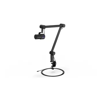 Microfono per PC ENDORFY Solum Studio — USB cablato, 24-Bit/96 kHz, 20–20000 Hz, supporto da tavolo regolabile, controlli touch, uscita cuffie, nero