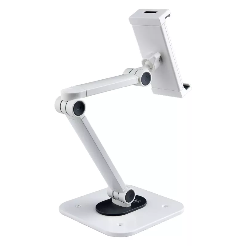 StarTech.com supporto regolabile per tablet da scrivania – montabile a parete – portata 1 kg – supporto universale per tablet ergonomico articolato – supporto tablet da scrivania orientabile/girevole/rotante
