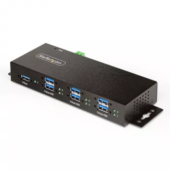 StarTech.com 5G7AINDRM-USB-A-HUB hub interfacce USB 3.2 Gen 1 (3.1 Gen 1) Type-B 5000 Mbit/s nero