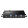 StarTech.com 5G7AINDRM-USB-A-HUB hub interfacce USB 3.2 Gen 1 (3.1 Gen 1) Type-B 5000 Mbit/s nero