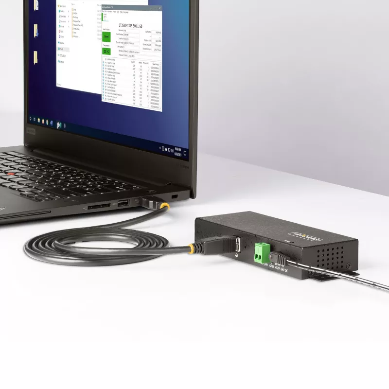 StarTech.com 5G7AINDRM-USB-A-HUB hub interfacce USB 3.2 Gen 1 (3.1 Gen 1) Type-B 5000 Mbit/s nero