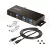 StarTech.com 5G7AINDRM-USB-A-HUB hub interfacce USB 3.2 Gen 1 (3.1 Gen 1) Type-B 5000 Mbit/s nero