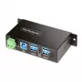 StarTech.com 5G4AINDRM-USB-A-HUB hub interfacce USB 3.2 Gen 1 (3.1 Gen 1) Type-B 5000 Mbit/s nero