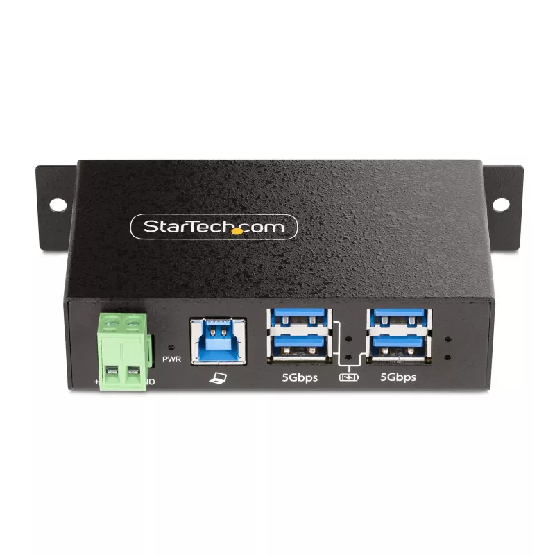 StarTech.com 5G4AINDRM-USB-A-HUB hub interfacce USB 3.2 Gen 1 (3.1 Gen 1) Type-B 5000 Mbit/s nero