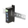 StarTech.com 5G4AINDRM-USB-A-HUB hub interfacce USB 3.2 Gen 1 (3.1 Gen 1) Type-B 5000 Mbit/s nero