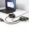 StarTech.com 5G4AINDRM-USB-A-HUB hub interfacce USB 3.2 Gen 1 (3.1 Gen 1) Type-B 5000 Mbit/s nero