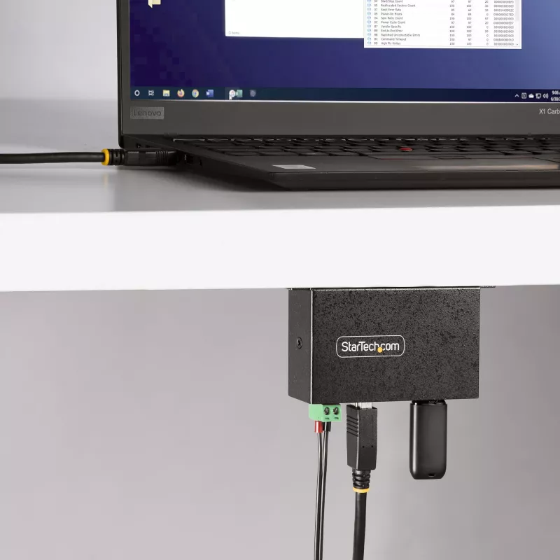 StarTech.com 5G4AINDRM-USB-A-HUB hub interfacce USB 3.2 Gen 1 (3.1 Gen 1) Type-B 5000 Mbit/s nero