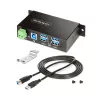 StarTech.com 5G4AINDRM-USB-A-HUB hub interfacce USB 3.2 Gen 1 (3.1 Gen 1) Type-B 5000 Mbit/s nero