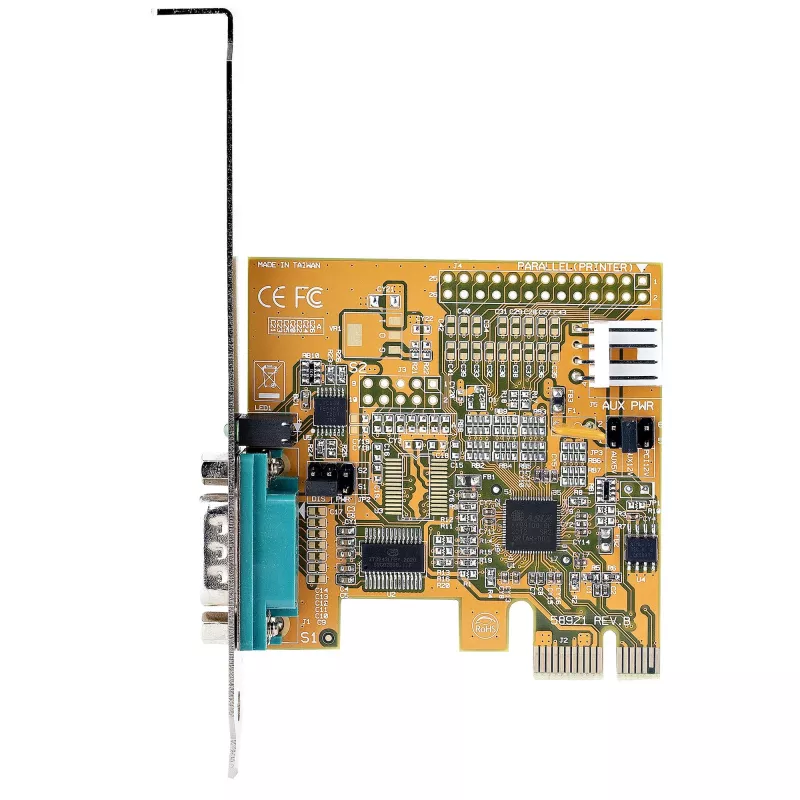 Scheda seriale PCI Express StarTech.com, scheda interfaccia seriale PCIe a RS232 (DB9), scheda seriale PC con UART 16C1050, staffe standard o low-profile, COM retention, Windows e Linux