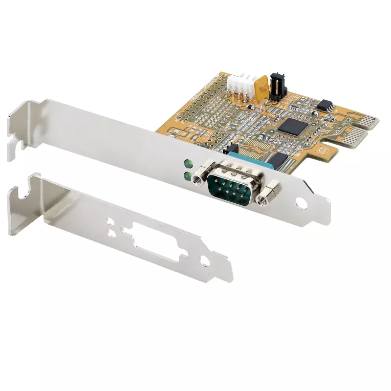 Scheda seriale PCI Express StarTech.com, scheda interfaccia seriale PCIe a RS232 (DB9), scheda seriale PC con UART 16C1050, staffe standard o low-profile, COM retention, Windows e Linux