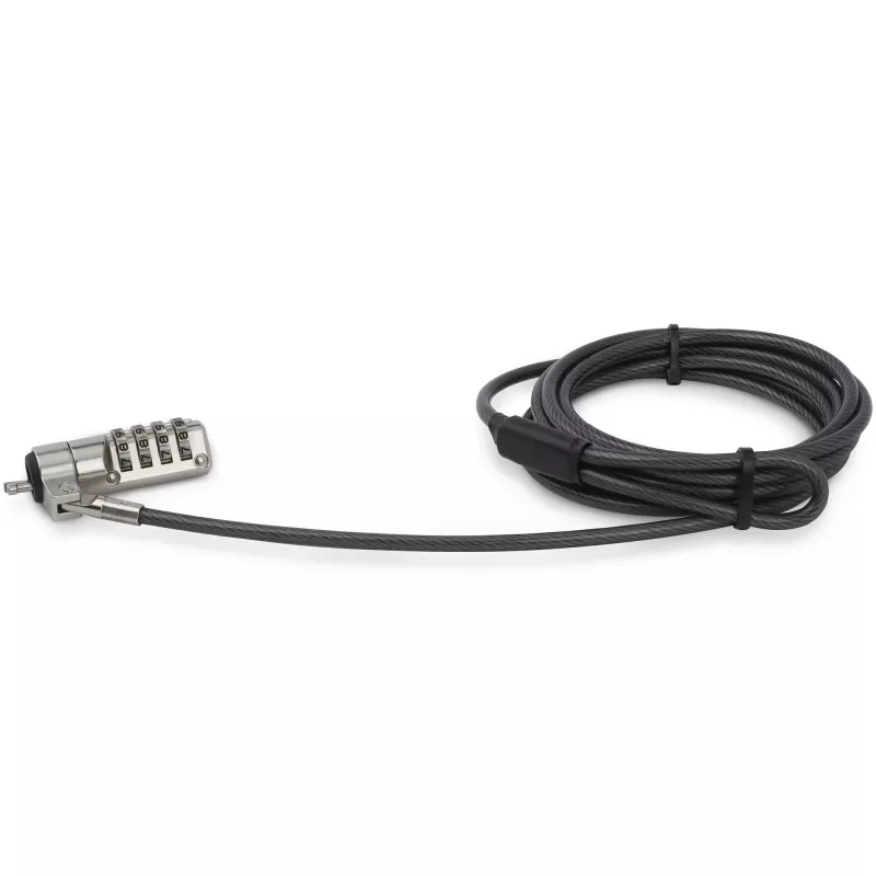 Lucchetto per laptop con cavo StarTech.com 6.5ft (2m) – lucchetto di sicurezza per laptop/desktop con combinazione a 4 cifre per dispositivi/computer/monitor con slot K – cavo d'acciaio rivestito in vinile, portatile e antifurto