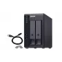 QNAP 2 Bay USB Type-C Direct Attached Storage con RAID hardware | TR-002 | Micro | 6 GB | nero