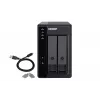 QNAP 2 Bay USB Type-C Direct Attached Storage con RAID hardware | TR-002 | Micro | 6 GB | nero