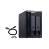 QNAP 2 Bay USB Type-C Direct Attached Storage con RAID hardware | TR-002 | Micro | 6 GB | nero