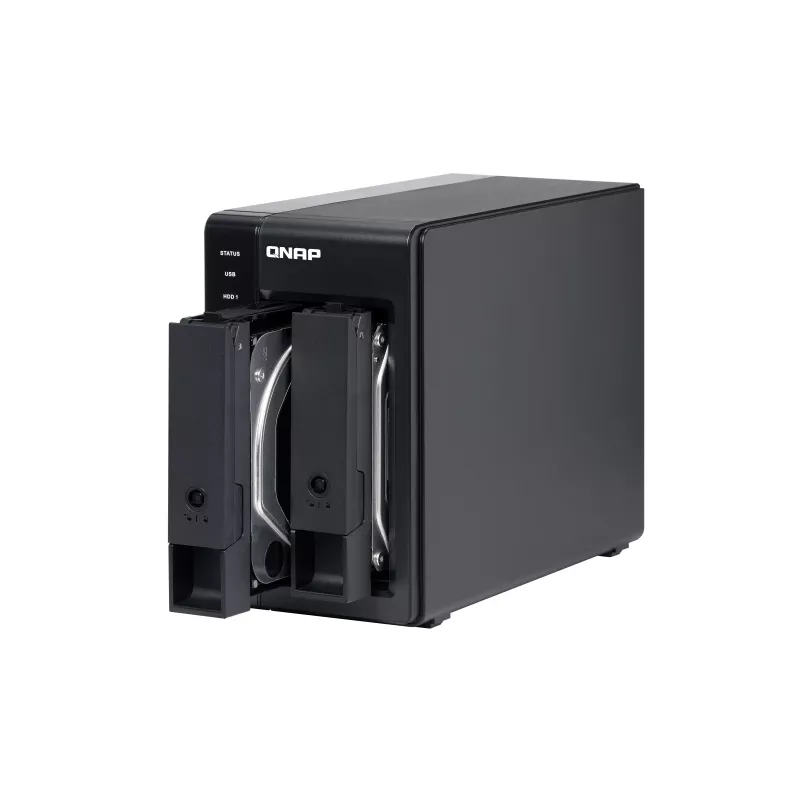 QNAP 2 Bay USB Type-C Direct Attached Storage con RAID hardware | TR-002 | Micro | 6 GB | nero
