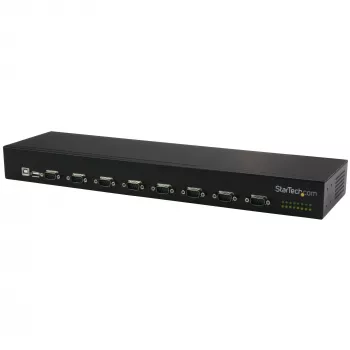 Hub adattatore USB a seriale 8 porte StarTech.com, USB 2.0, seriale, nero, alluminio, 36 W, 100 - 240 V