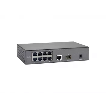 Switch PoE Fast Ethernet 10 porte LevelOne, 1 x Gigabit RJ45, 1 x Gigabit SFP, 8 uscite PoE, 120 W