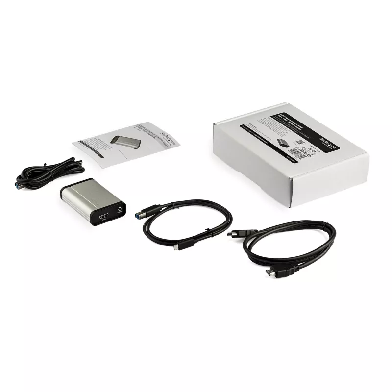 StarTech.com Dispositivo di acquisizione video HDMI a USB-C, 1080p, 60fps – UVC – Acquisizione/streaming live USB 3.0 Type-C esterno – Adattatore registratore audio/video HDMI – Compatibile con USB-C/USB-A/Thunderbolt 3 – TAA