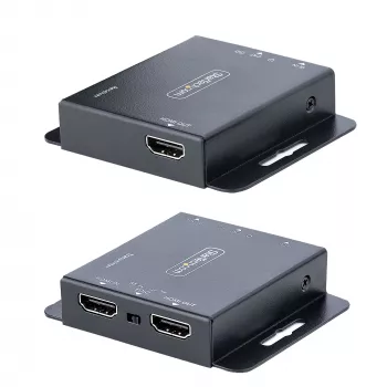 StarTech.com extender HDMI 4K su cavo Ethernet CAT6/CAT5, extender video 4K 30Hz o 1080p 60Hz, HDMI su cavo Ethernet, kit trasmettitore e ricevitore HDMI, telecomando IR
