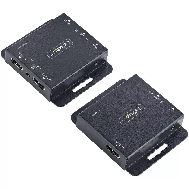 StarTech.com extender HDMI 4K su cavo Ethernet CAT6/CAT5, extender video 4K 30Hz o 1080p 60Hz, HDMI su cavo Ethernet, kit trasmettitore e ricevitore HDMI, telecomando IR